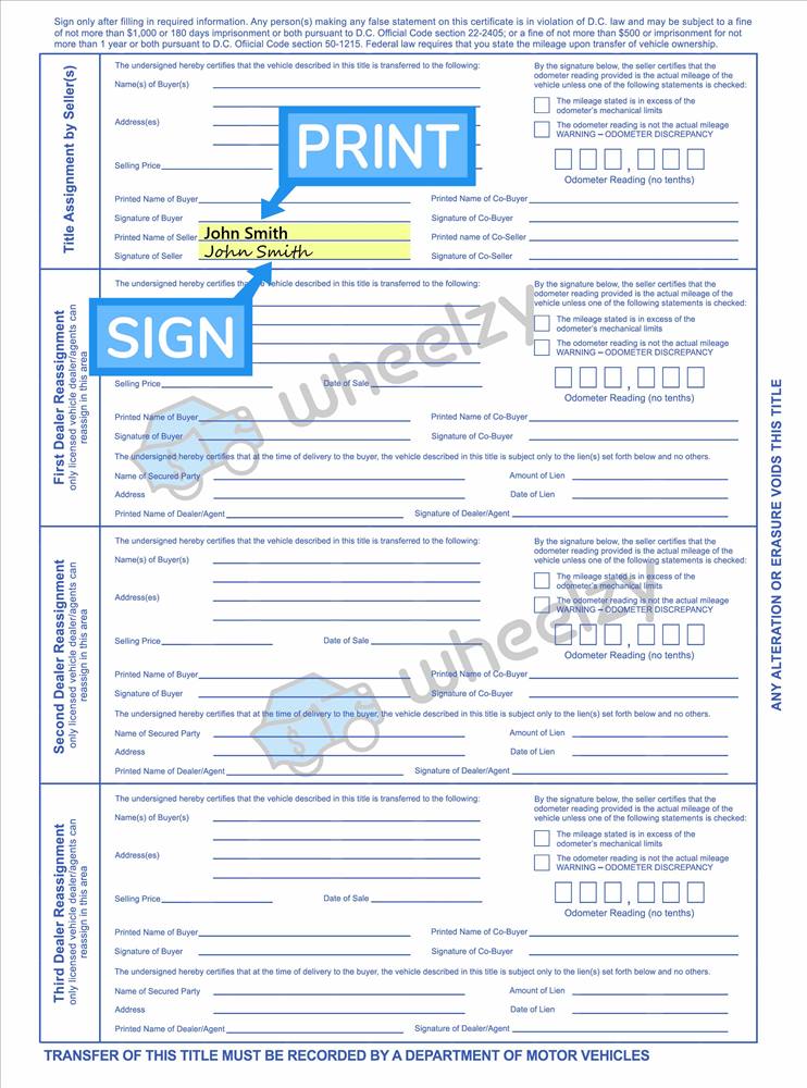 dc dmv duplicate title