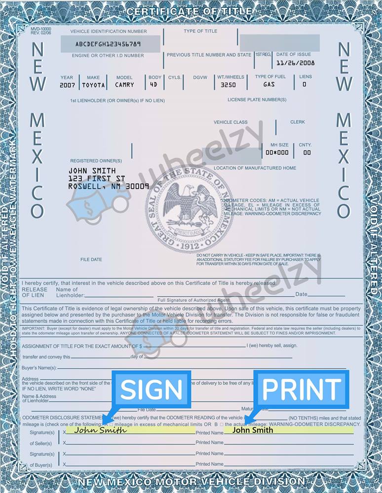 How To Transfer A Car Title In New Mexico